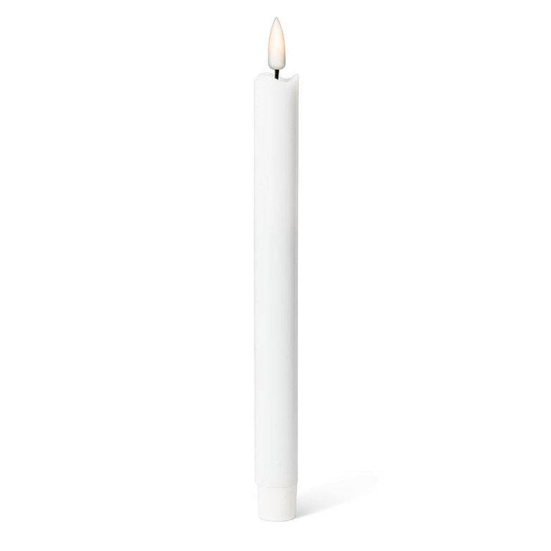 LED White Pillar Candle Tapers