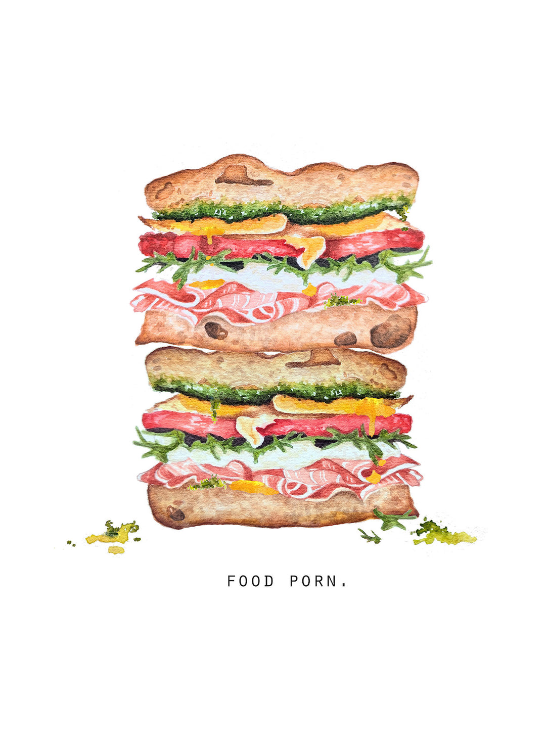 Food Porn Tea Towel