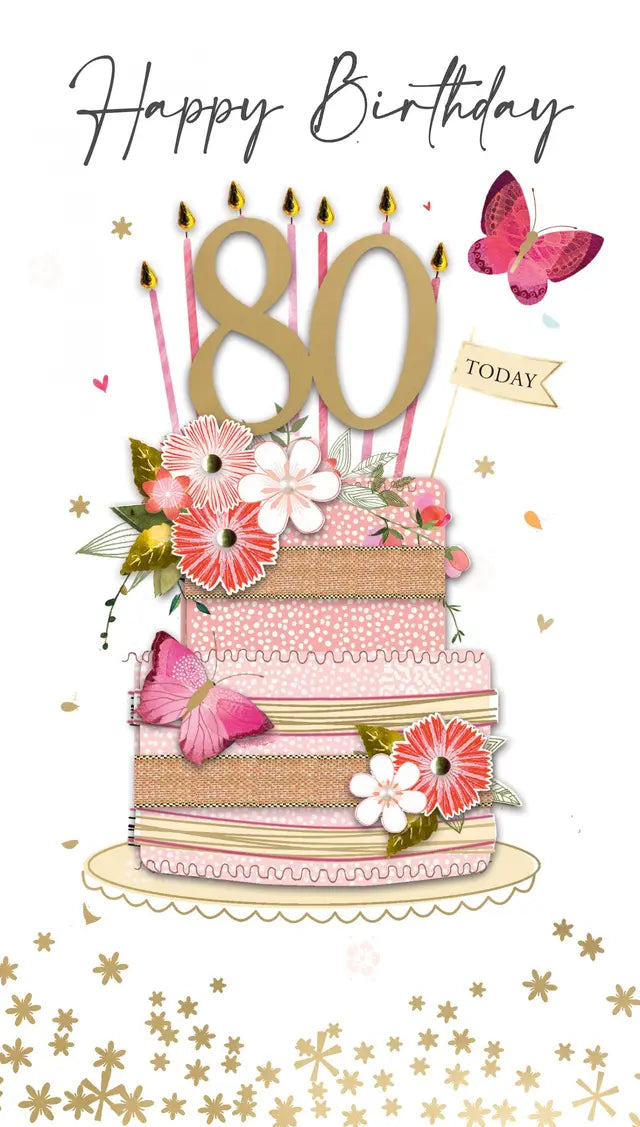 Happy Birthday 80 Today Greeting Card