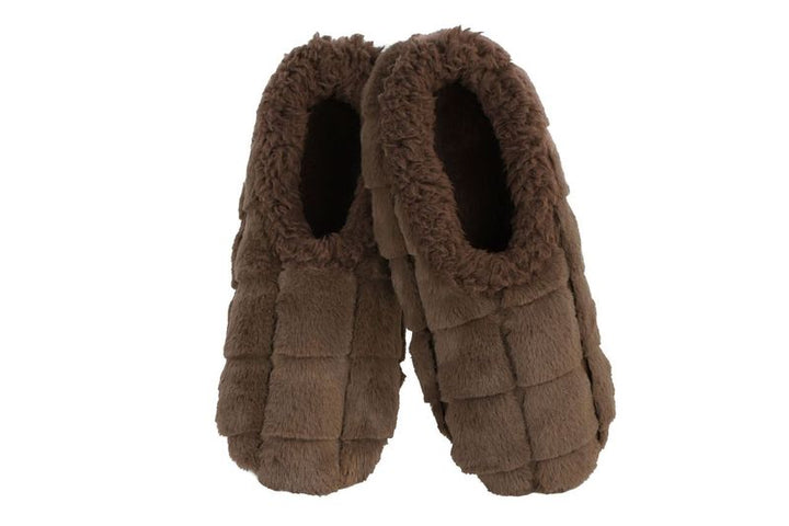 It’s Ok To Be Square Snoozie Slipper Brown
