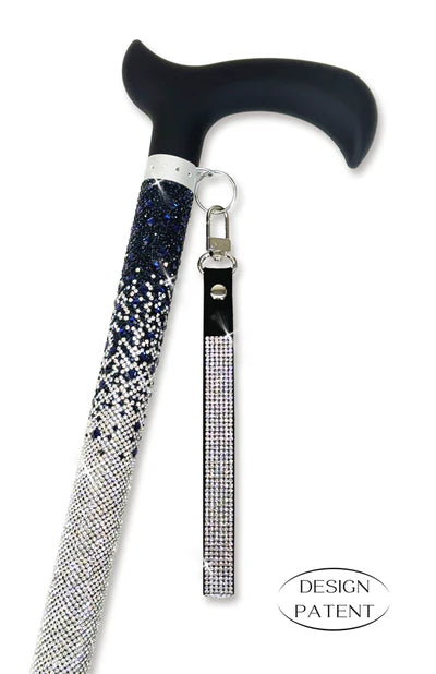 Jacqueline Kent Fancy Walking Cane - Rhinestone Encrusted