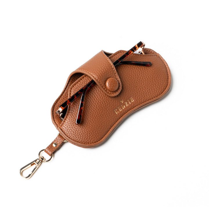 Kedzie Eclipse Eyeglass Case Bone Chesnut