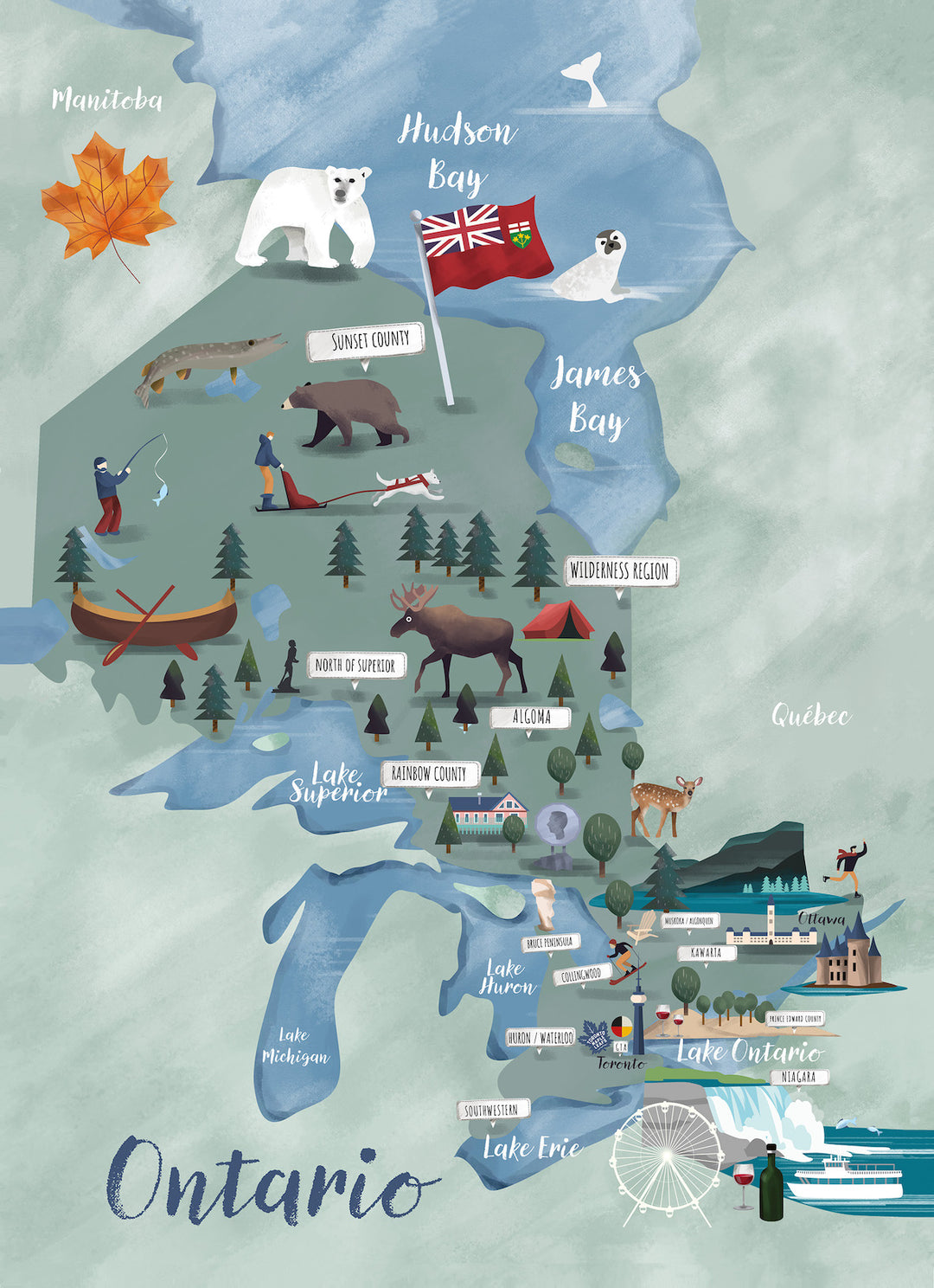 Ontario Tea Towel