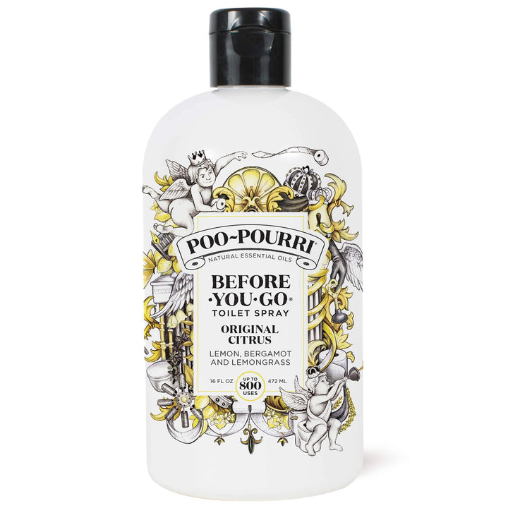 PooPourri Natural bathroom spray odor eliminator - Original Citrus 16 oz Refill
