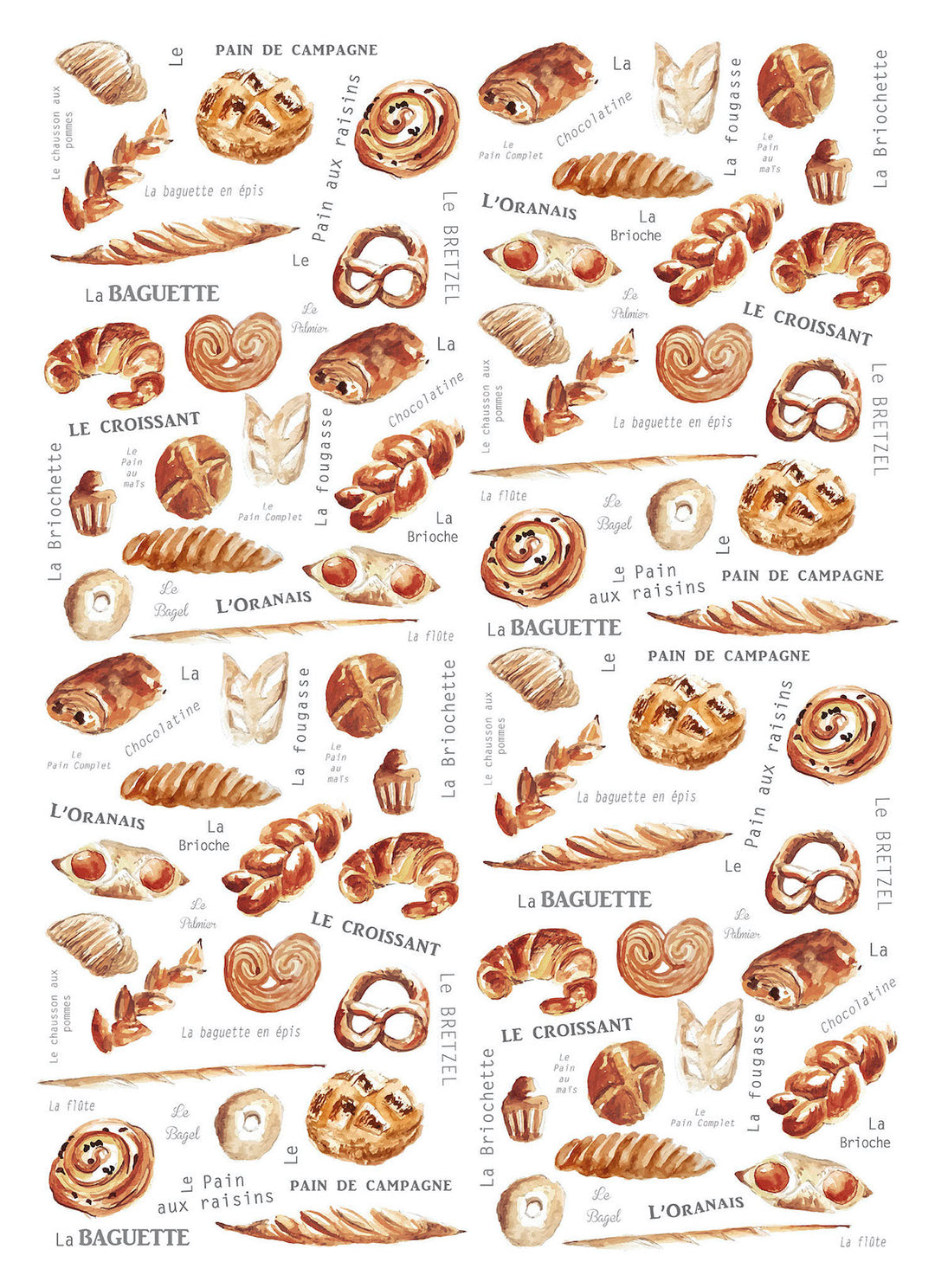 “Pain Quotiiden” Tea Towel