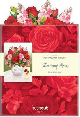 Pop Up Flower Bouquet  Greeting Card | Blooming Roses