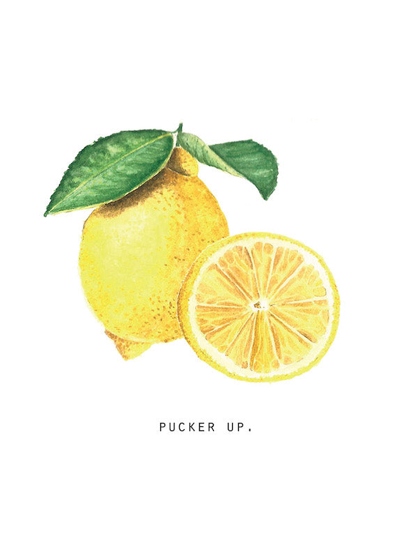 Pucker Up Lemon Tea Towel