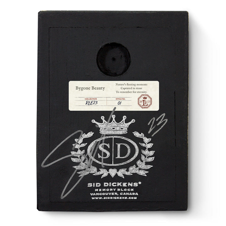 RLE 23-01 Bygone Beauty Retired & Signed Sid Dickens Limited Ed. Signed Memory Block Back