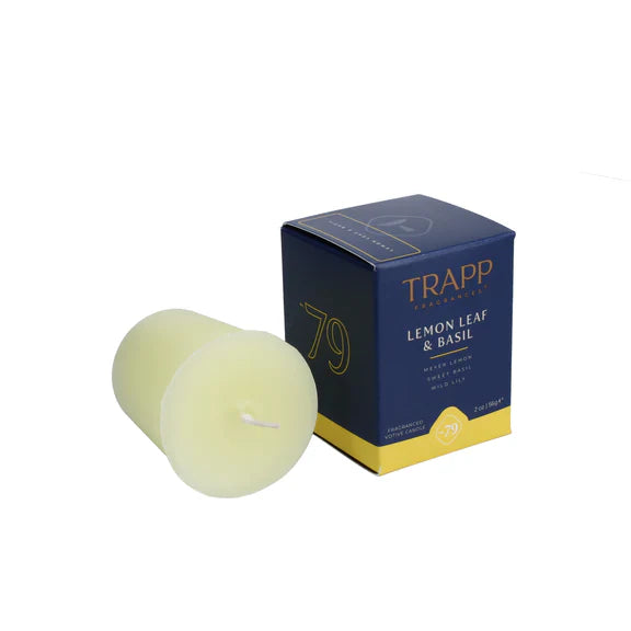 Trapp Fragrances 2oz Votive Candle - No. 79 Lemon Leaf & Basil