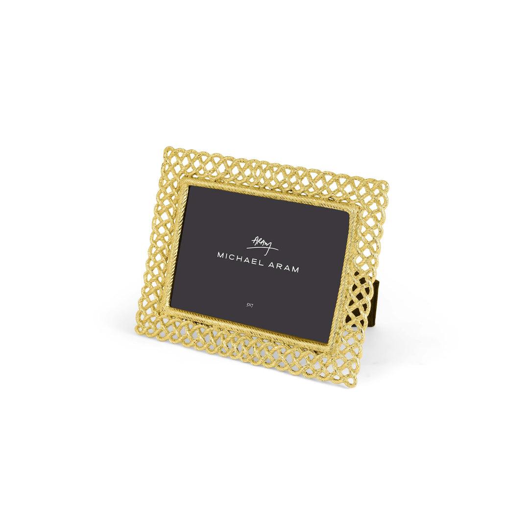 MICHAEL ARAM LOVE KNOT FRAME -Goldtone