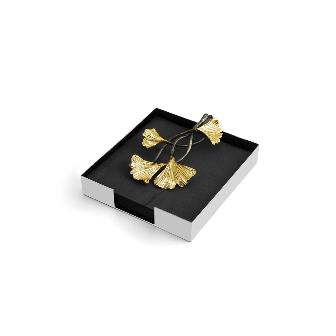 MICHAEL ARAM GOLDEN GINKGO DINNER NAPKIN HOLDER