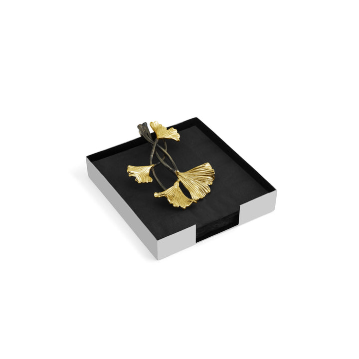MICHAEL ARAM GOLDEN GINKGO DINNER NAPKIN HOLDER