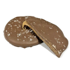 Giant Milk Gourmet Chocolate Sea Salt Caramel Patty-  Cello Wrapped