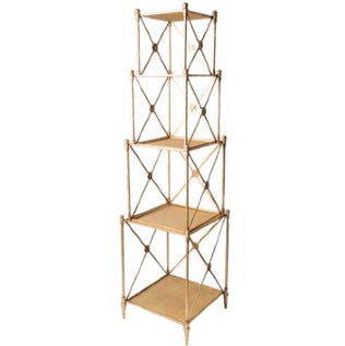 68" Gold Shelving Unit