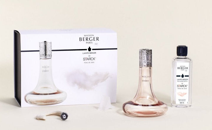 Maison Berger Starck Home Fragrance Peau De Soie Lamp Gift Set in Pink