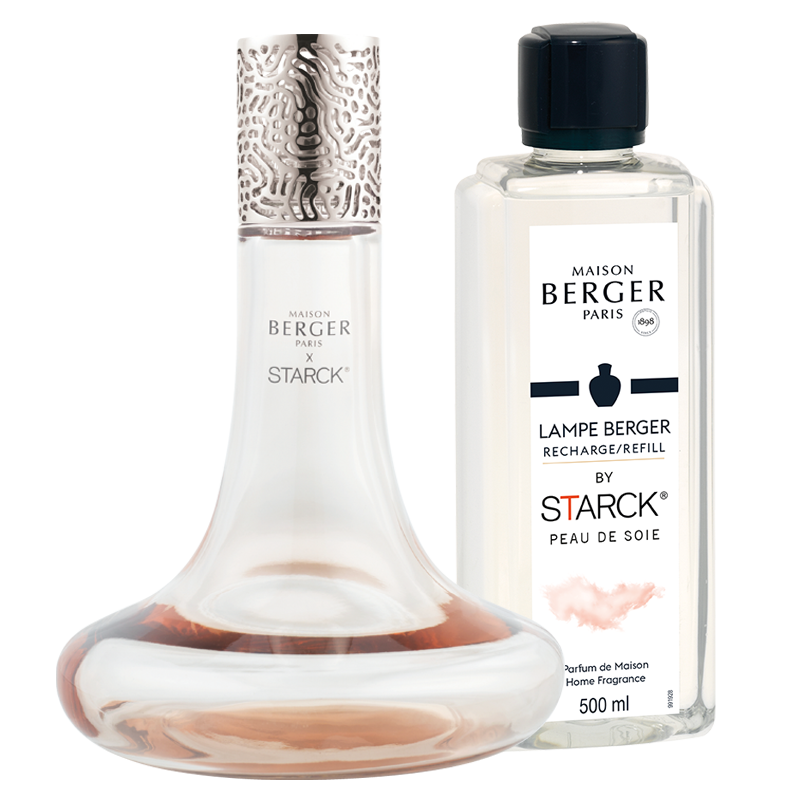 Maison Berger Starck Home Fragrance Peau De Soie Lamp Gift Set in Pink