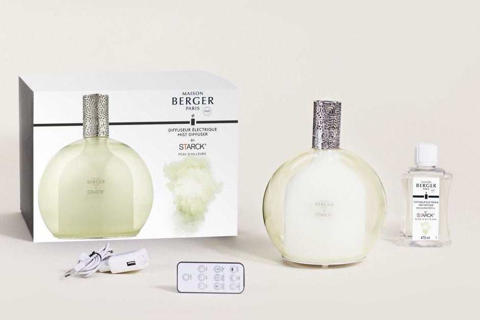 Starck Electric Mist Diffuser Gift Set Fragrance Peau d'Ailleurs by Maison Berger Paris 