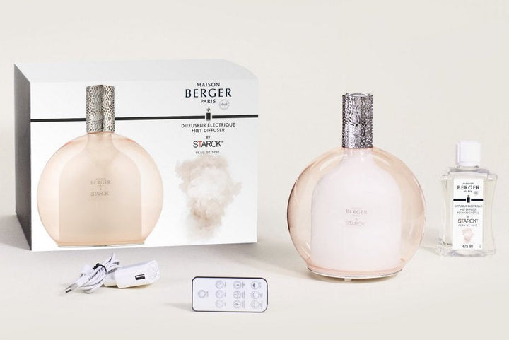 Starck Electric Mist Diffuser Gift Set Fragrance Peau De Soie by Maison Berger Paris