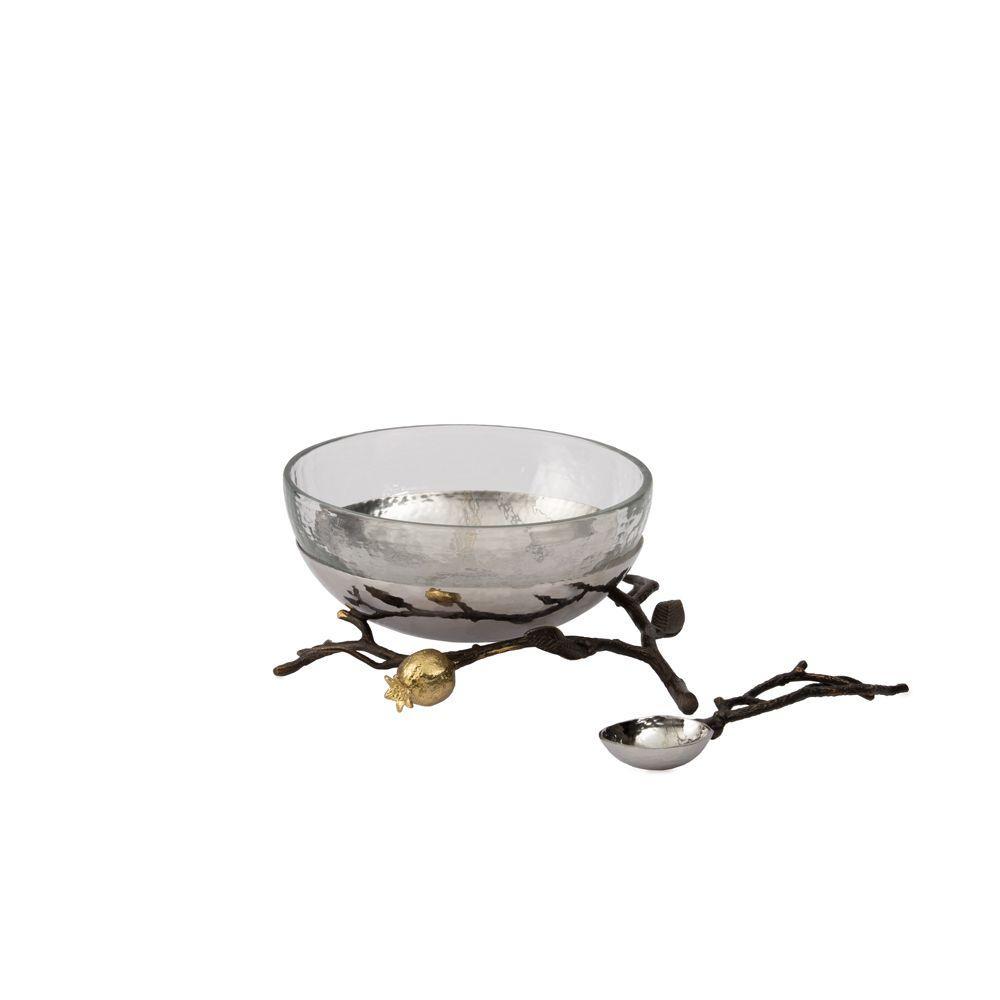Michael Aram Pomegranate Glass Bowl and Spoon