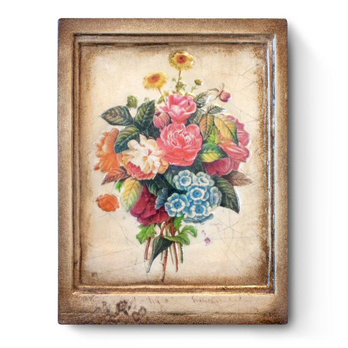 RLE 19 05 Bouquet RETIRED and SIGNED Sid Dickens Memory Block