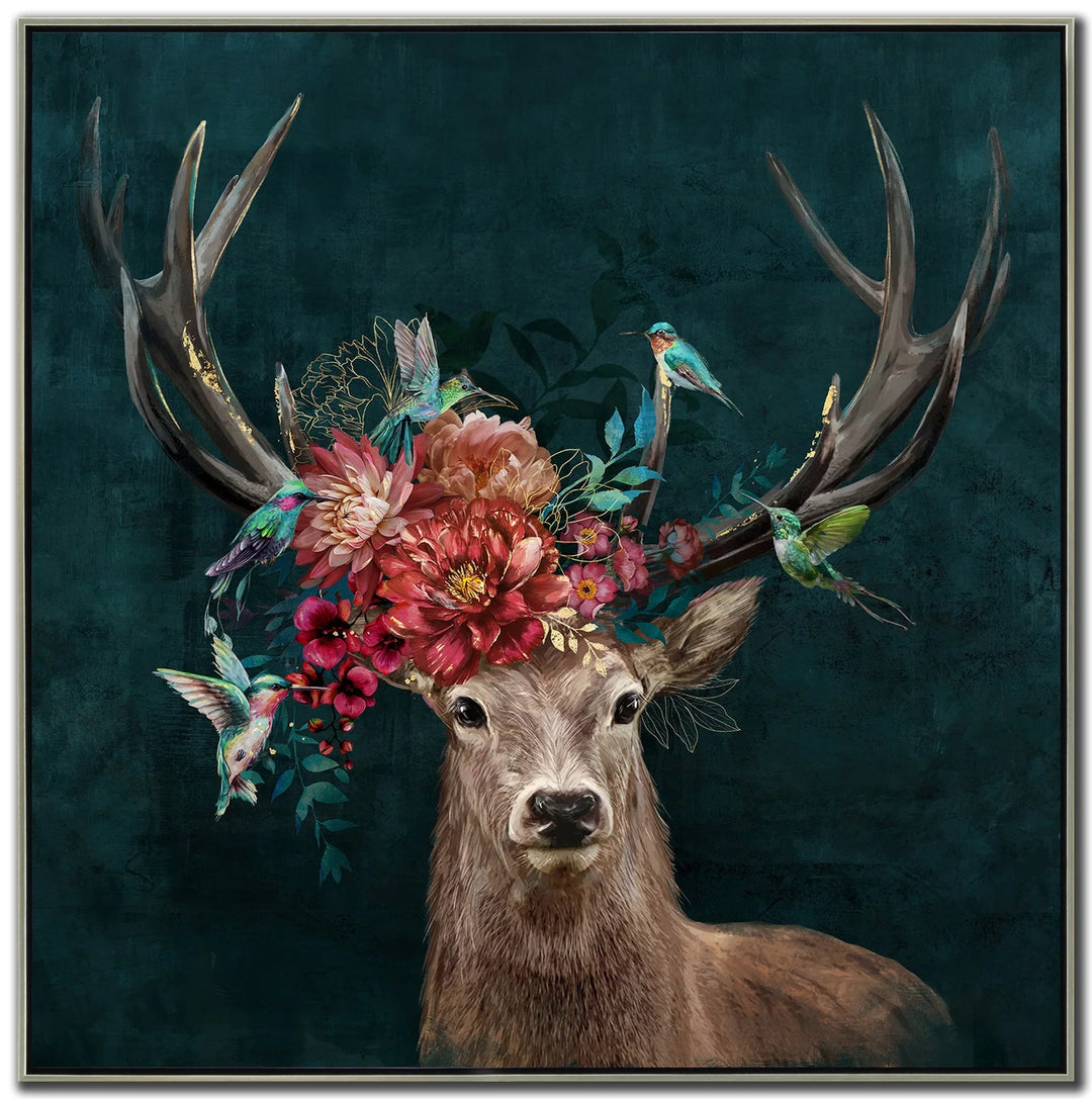 Floral Antlers - Wall Art
