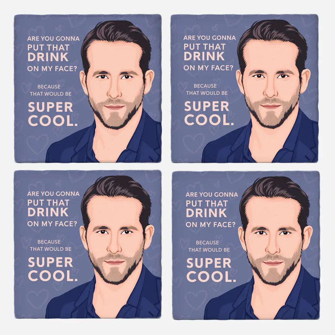 Ryan Reynolds' Face Coasters