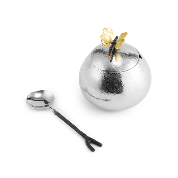 Michael Aram Butterfly Ginkgo Sugar Pot w/Spoon