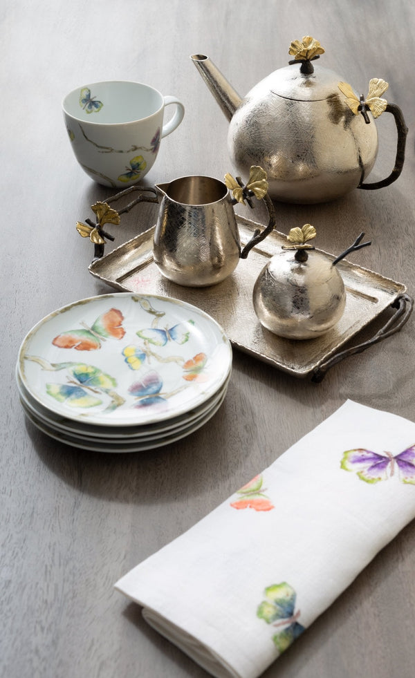 Michael Aram Butterfly Ginkgo Sugar Pot w/Spoon
