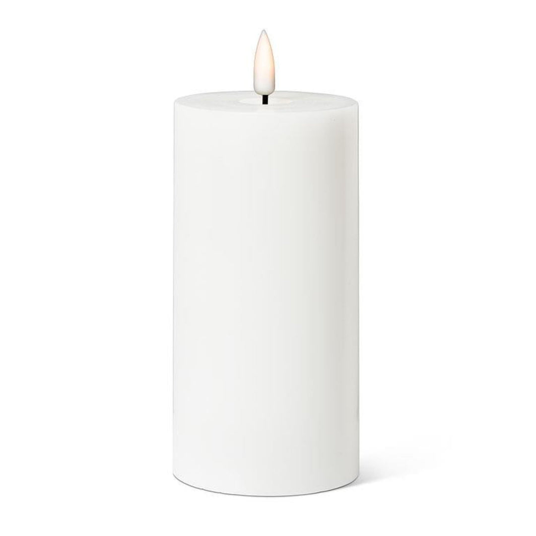 LED White Pillar Candle 3X6"H