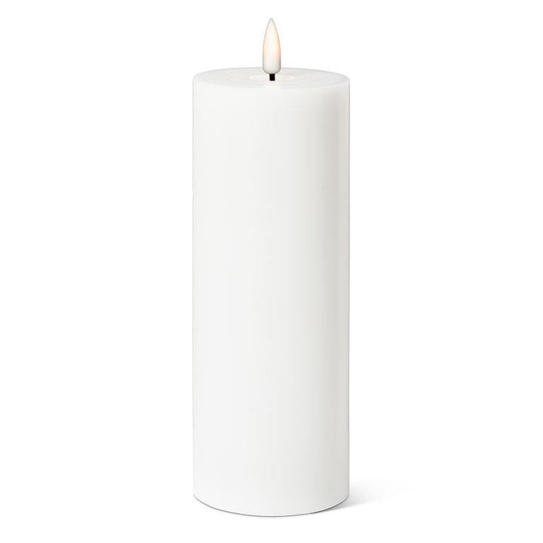 LED White Pillar Candle 3X8"H