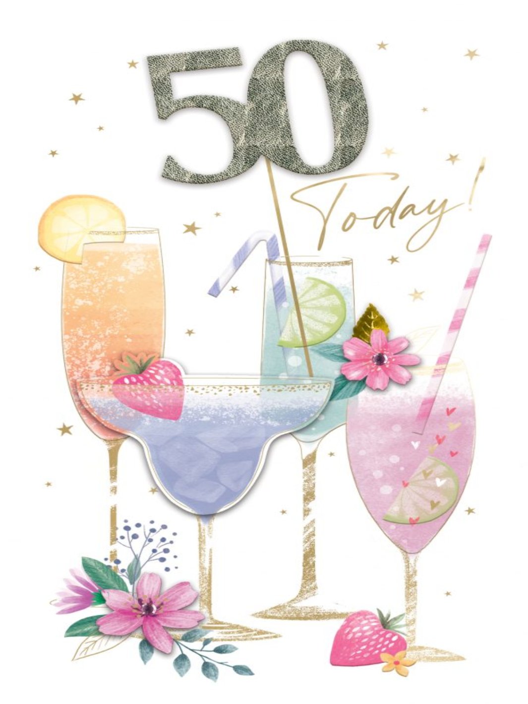 50 Today Birthday Greeting Card