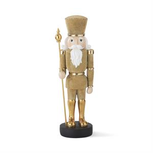 Golden Beaded Soldier Christmas Decor