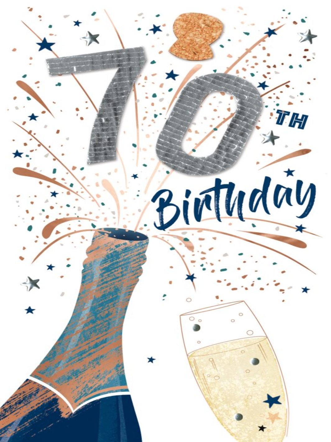 70th Birthday Greeting Card