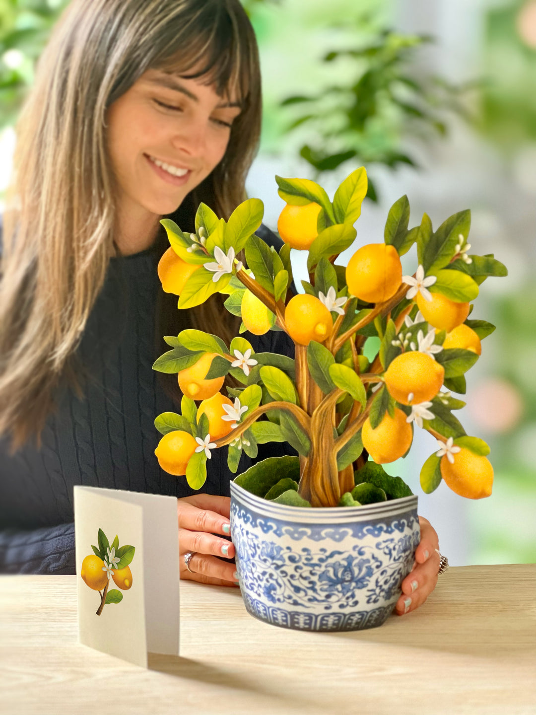 Pop Up Flower Bouquet Greeting Card - Lemon Tree