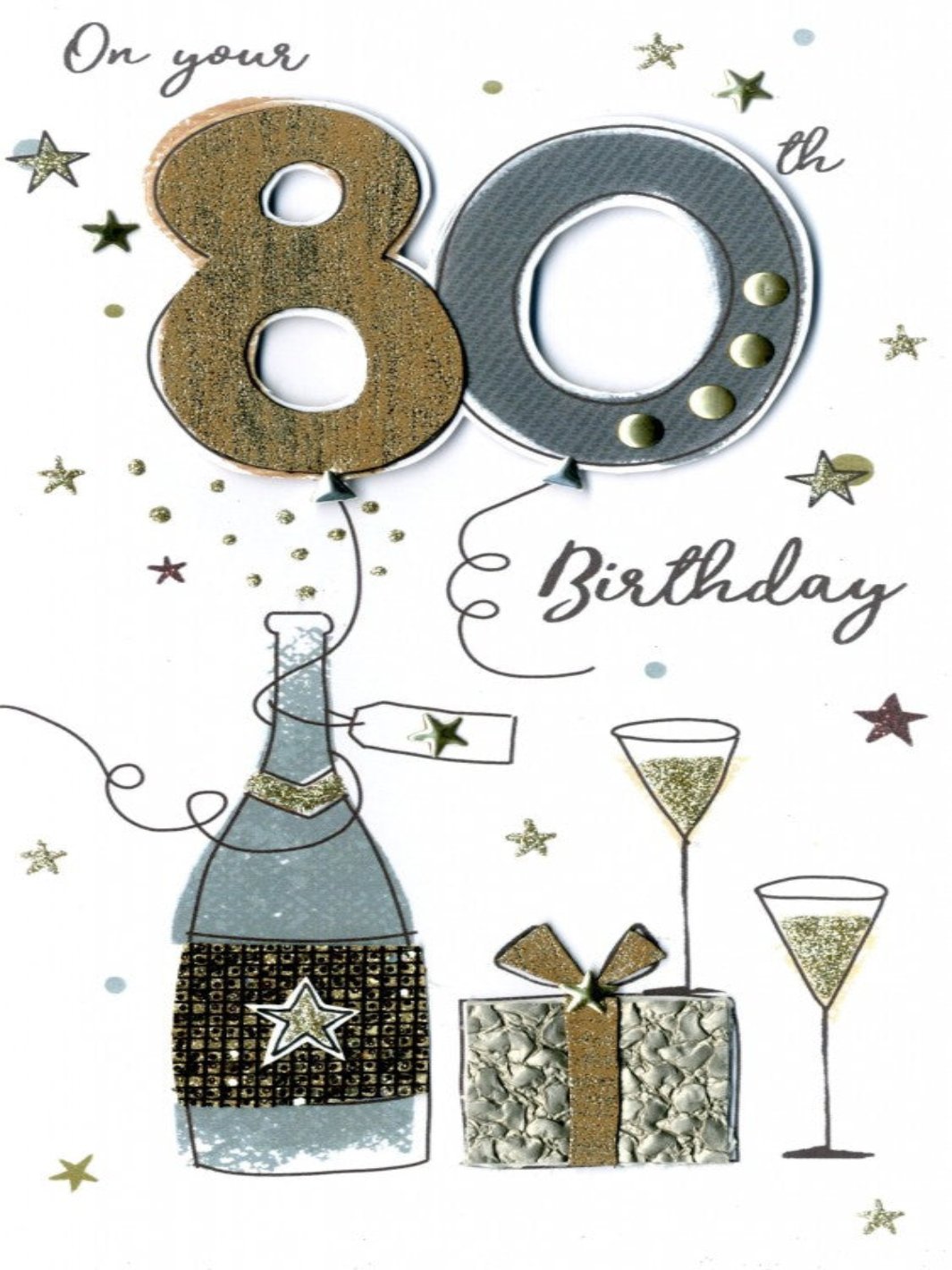 80 Today Birthday Greeting Card