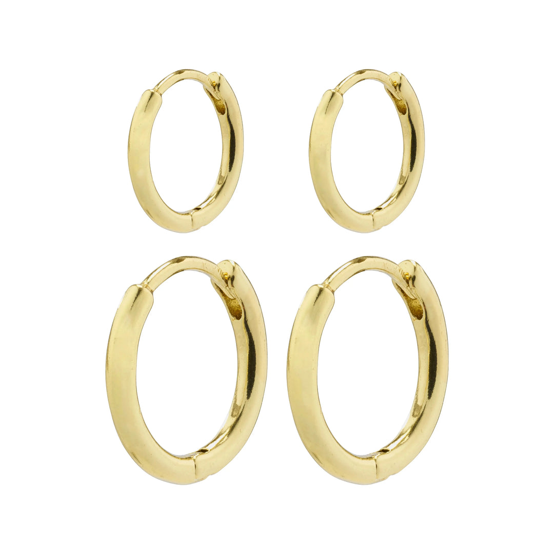 ARIELLA Hoop Earrings Set Gold