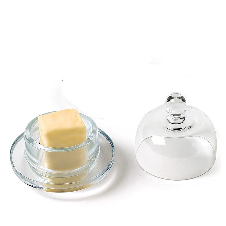 Small Glass Butter Dish With Dome