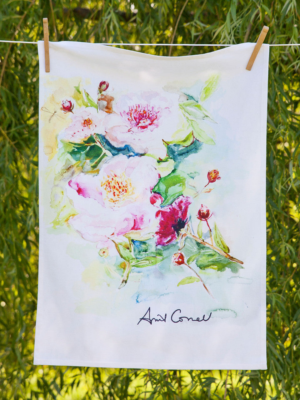 April Cornell Peony Tea Towel