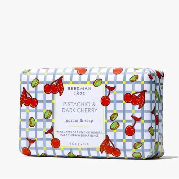 Beekman 1802 Goat milk soap bar - Pistachio & Dark Cherry