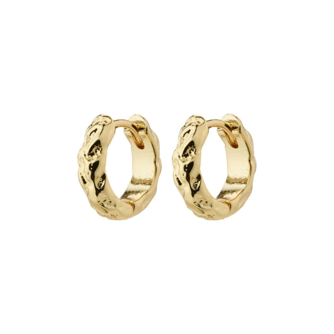 CARLA Recycled Huggie Hoop Earrings Gold