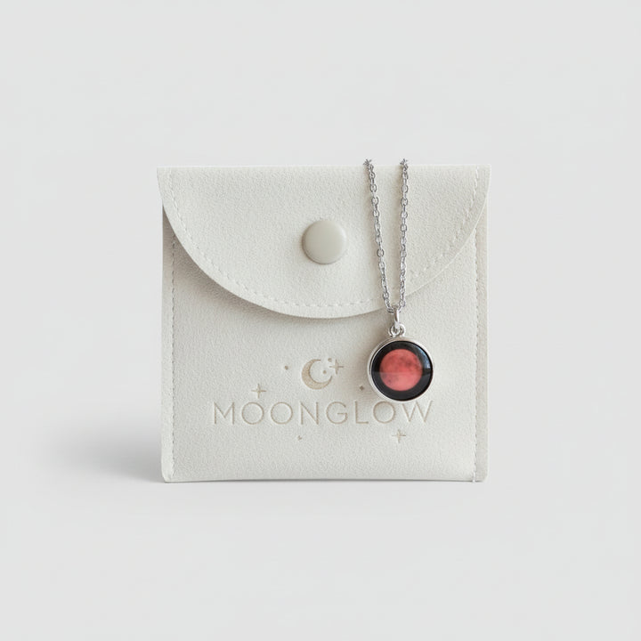 MoonGlow Necklace with a pendant Eclipse moon phase