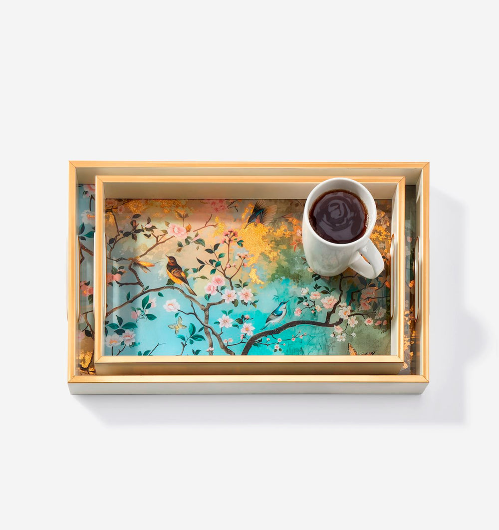 Cherry Blossom Decorative Acrylic Tray