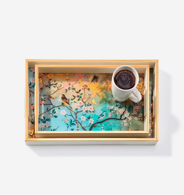 Cherry Blossom Decorative Acrylic Tray