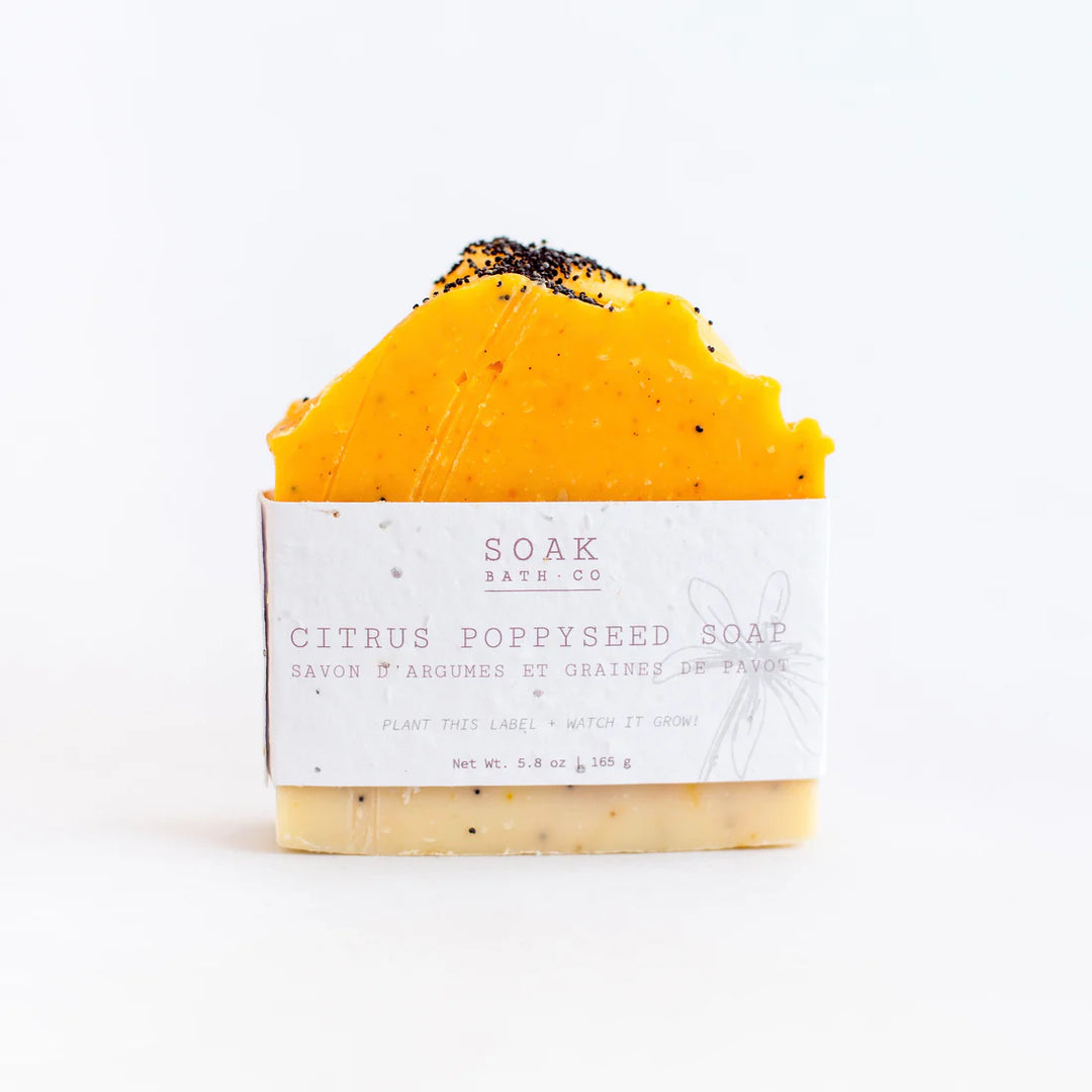 Citrus Poppyseed Soap Bar by SOAK Bath Co