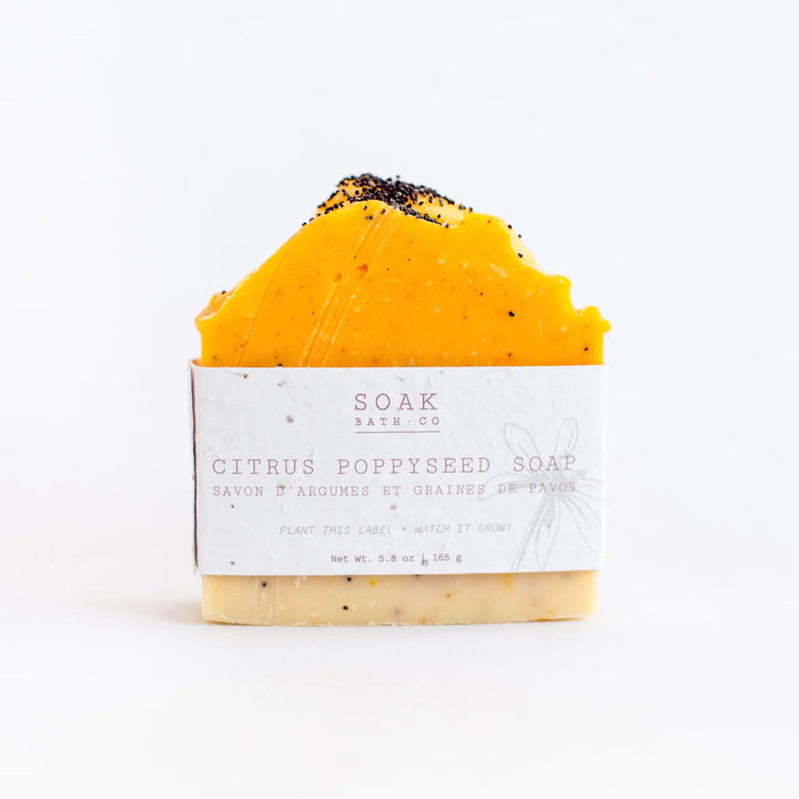 Citrus Poppyseed Soap Bar by SOAK Bath Co