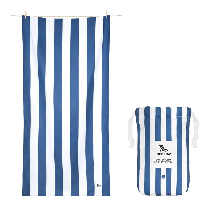 Dock and Bay Whitsunday Blue Quick Dry Beach Towels
