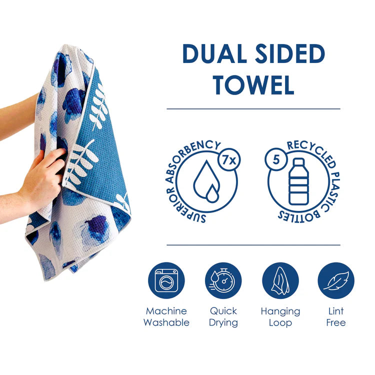 Dual Sided Tea Towel Ultra Absorbent and Eco-Friendly
