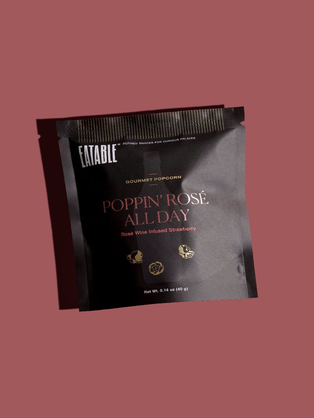 Eatable Poppin Rose All Day WIne Infused Candied Popcorn 40g