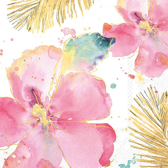 Flamingo Fever Flower Napkins