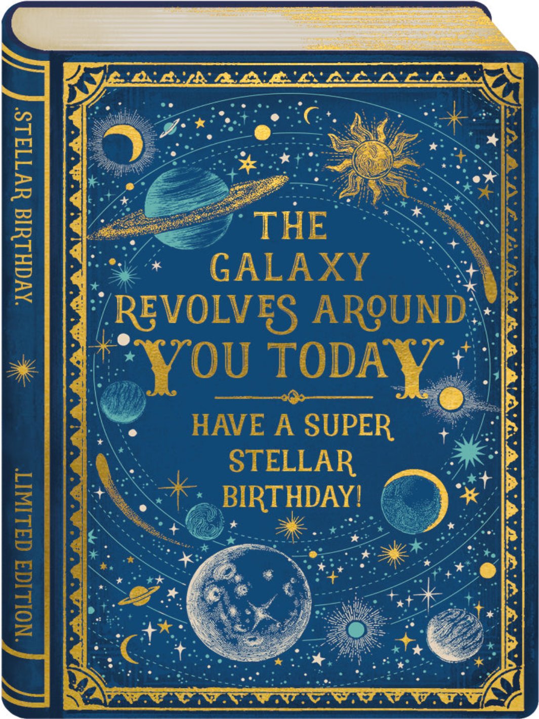 Galaxy Birthday- Storybook Card